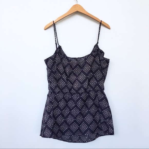 NWT GAP Ruffled Cami in Navy - Size L Tall - Picture 2 of 8